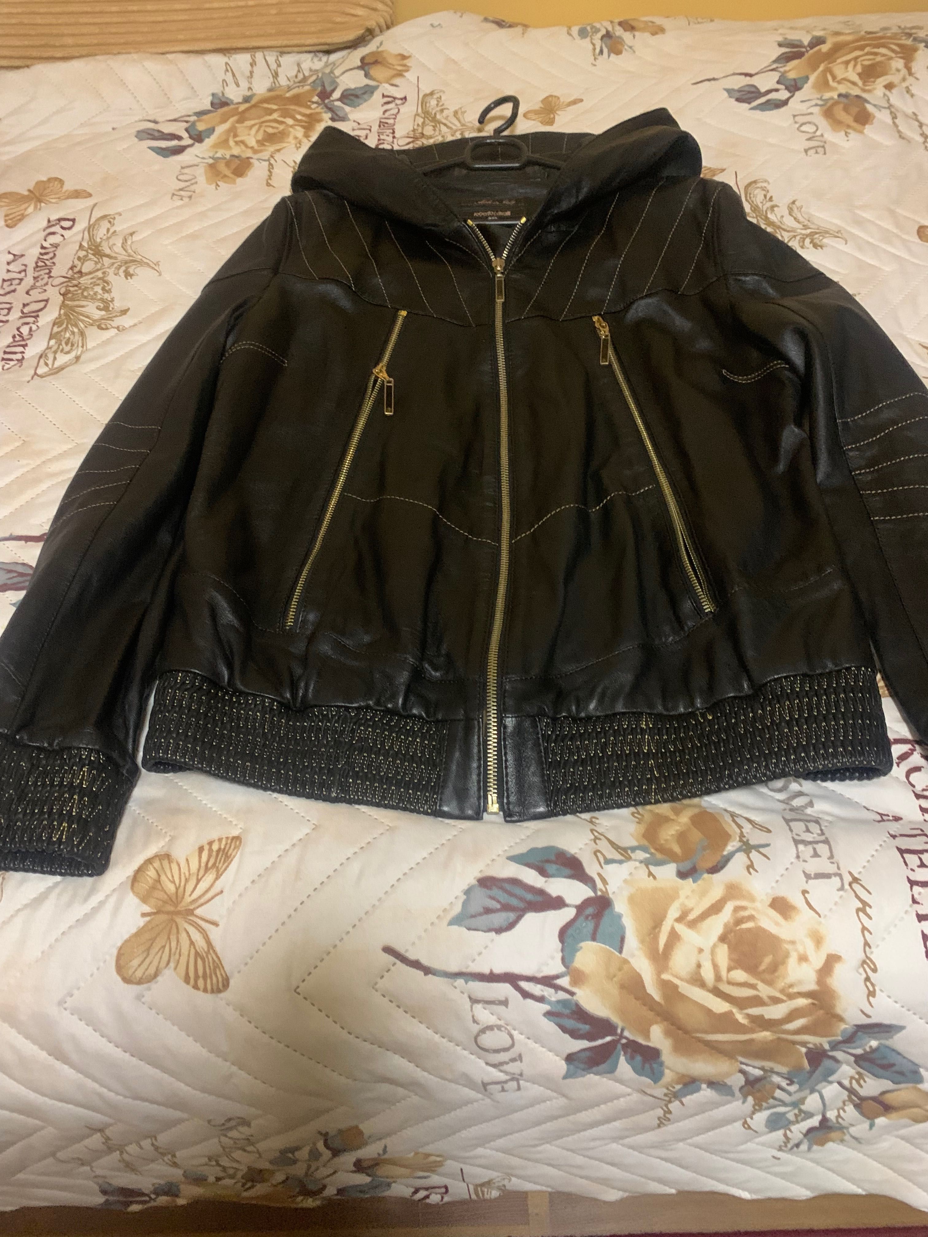 Естествена кожа яке roberto cavalli