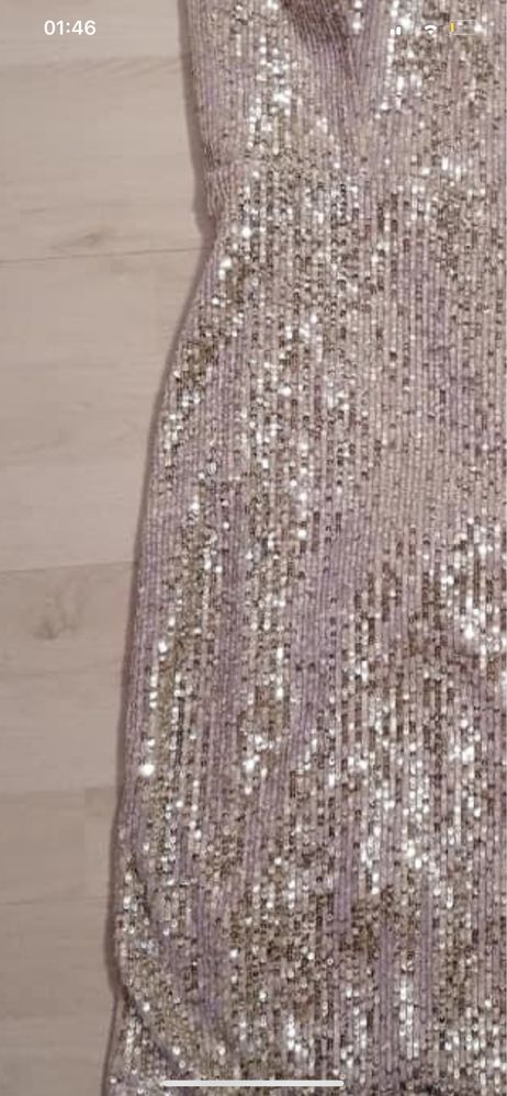 Rochie de lux , de ocazie , tip sirena lunga din paiete sclipici S