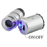 Mini microscope 60x pocket with LED light