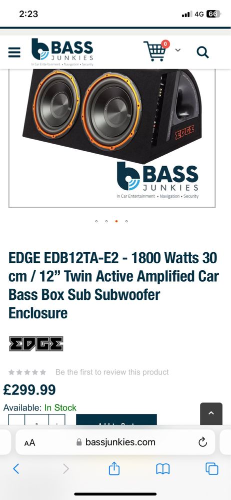 Edge EDB12TA-E0 1800 W Double 12 Subwoofer