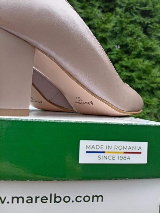 Pantofi capucino sidef piele naturală Marelbo, nr. 38, noi, negociabil