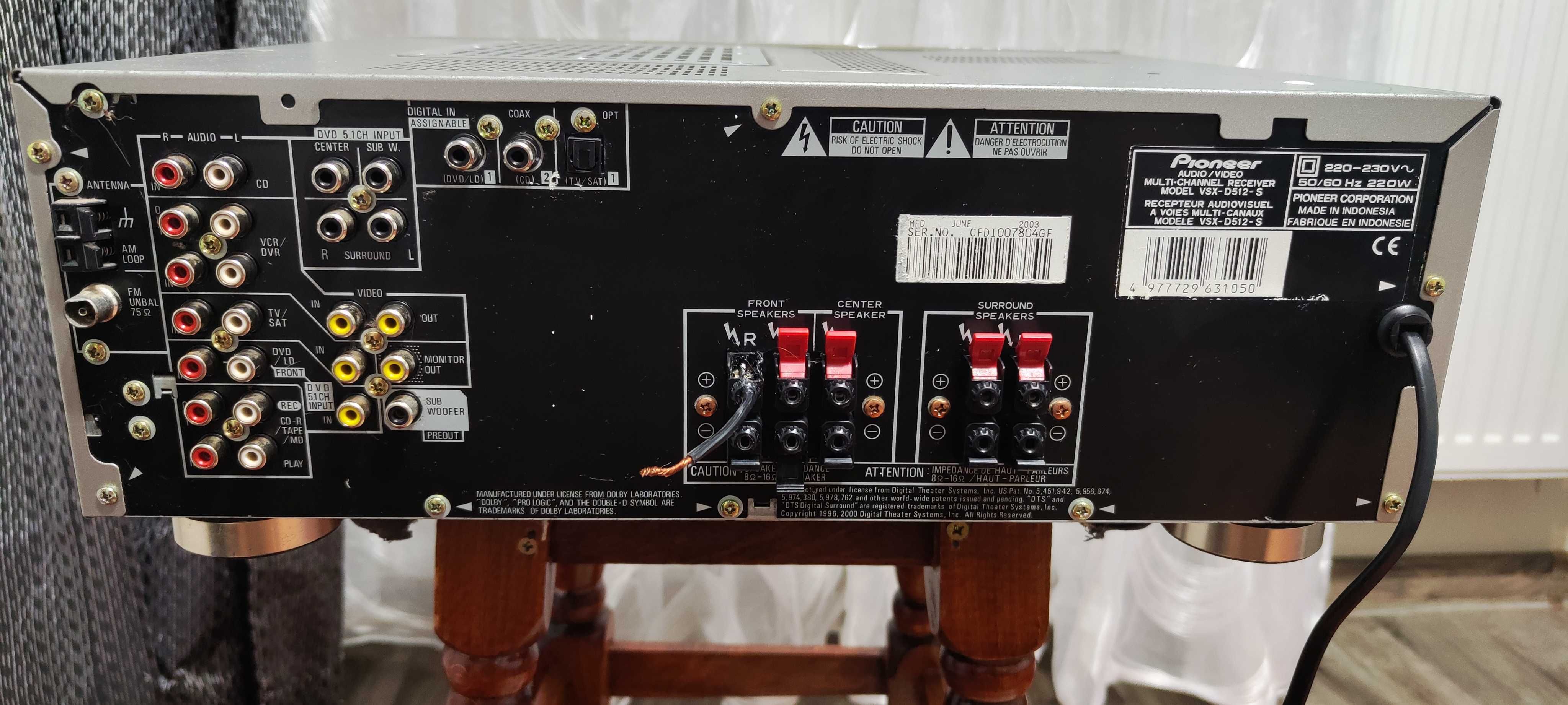 Amplificator Audio Pioneer VSX-D512 Statie Audio Amplituner