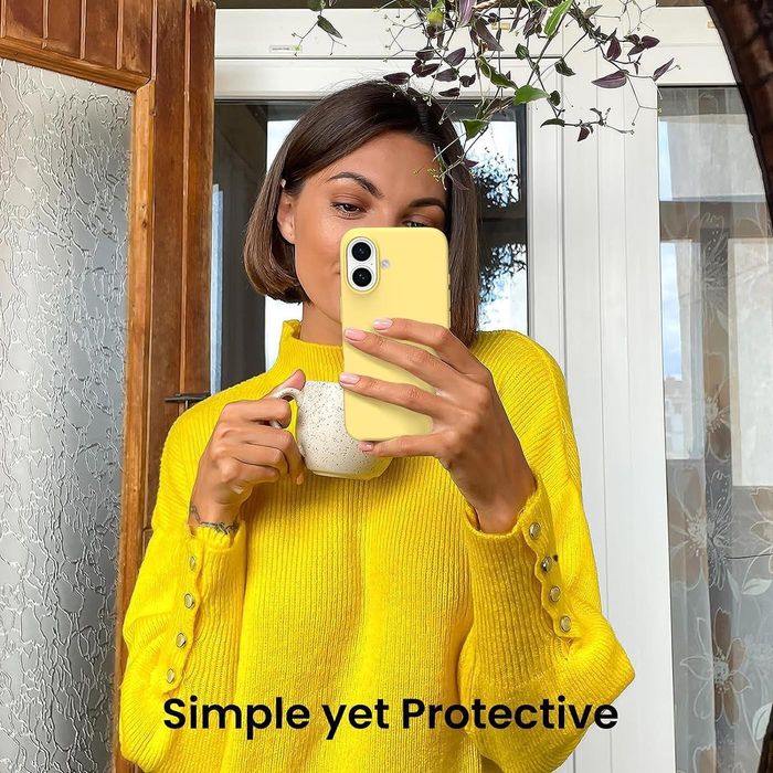 Матов силиконов кейс за apple iphone 17 - жълт