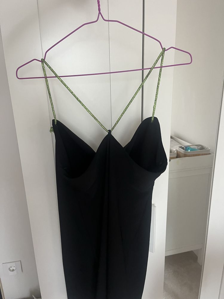 ZARA рокля с блестящи презрамки S