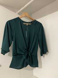 Bluza verde eleganta XS