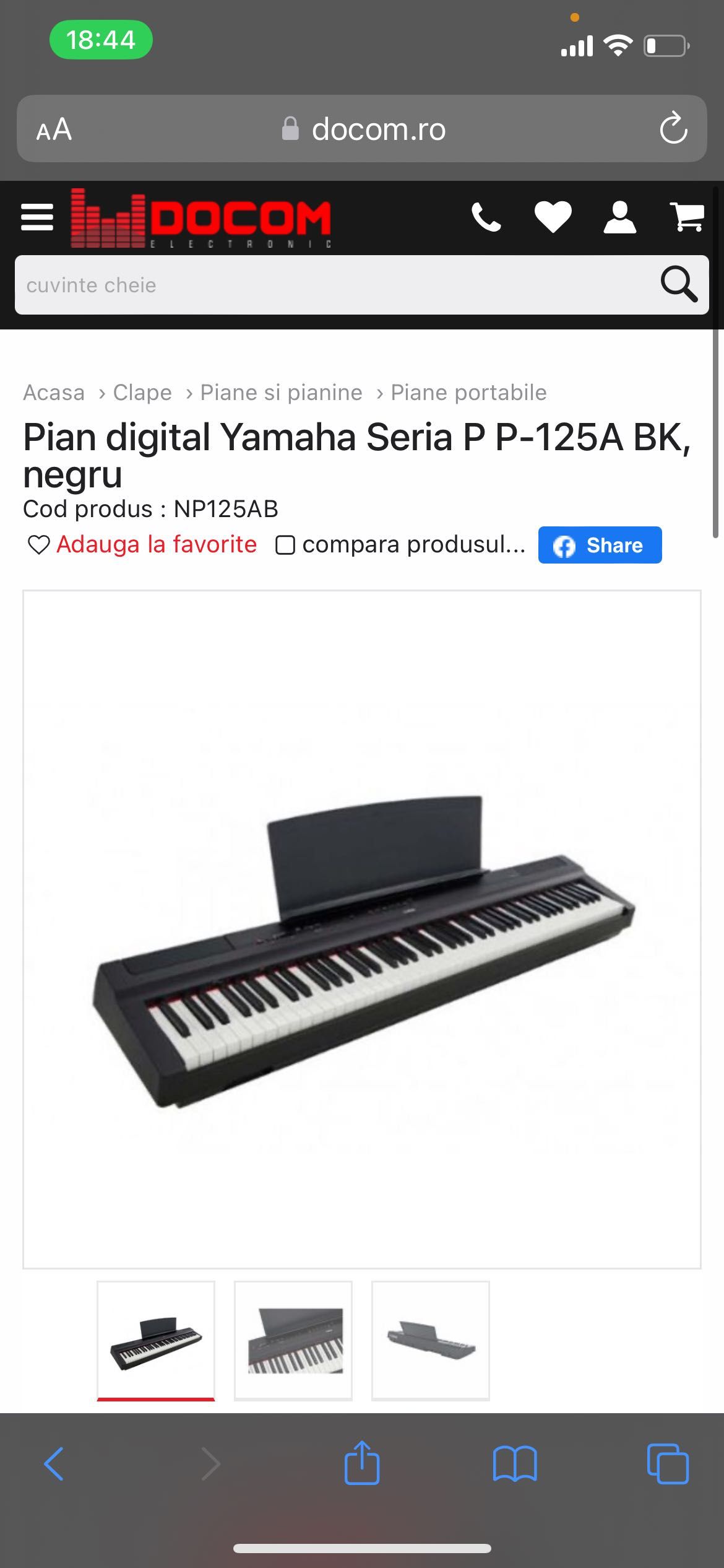 Pian digital Yamaha 125A