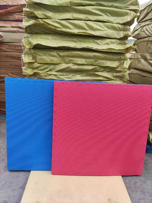 Covorase Spuma EVA Tatami Puzzle Bob Orez 100x100x2cm Rosu/Albastru