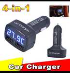 Incarcator Auto Tableta  Telefon Camion  Voltmetru Led 12-24v