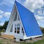 Cabane stil-Aframe case din lemn la gata sau la rosu