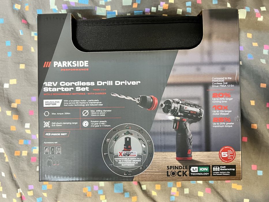 Mașina de găurit Parkside Performance cu garanție 5 ani si accesorii