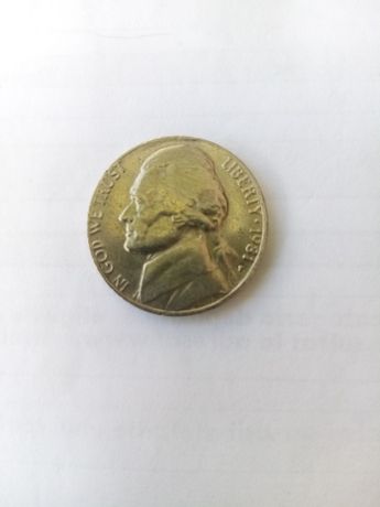 Monedă veche an 1981 cu inscripție litera p