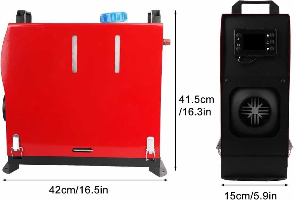Суха преносима дизелова печка 8kW 12/24V за бус, каравана, камион
