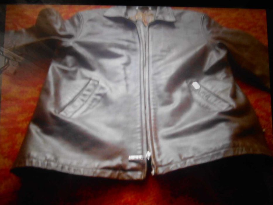 Мужской Кожанный Куртка SAM JIN Юж.Корея.Б/у. Раз-52