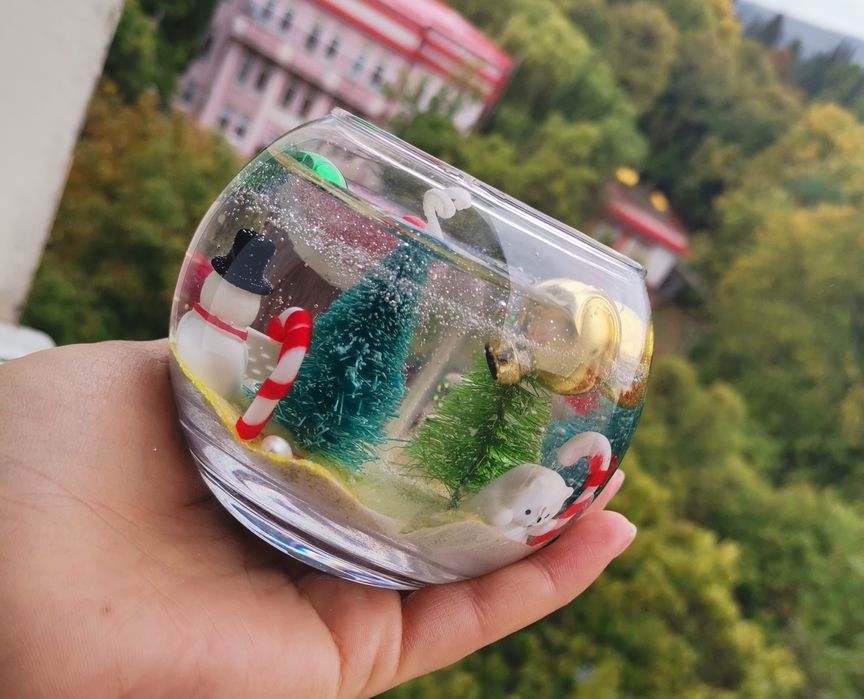 Коледни чаши и бурканчета свещи