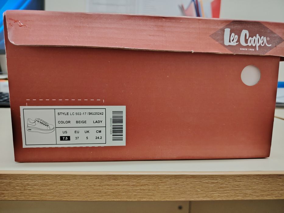 Дамски кецове Lee Cooper - светло бежови, 37- ми номер