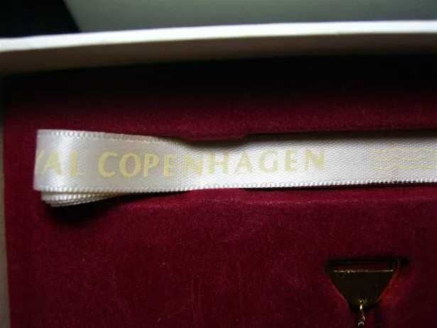 Ornament Craciun lux, Royal Copenhagen, placat aur 24K, vintage