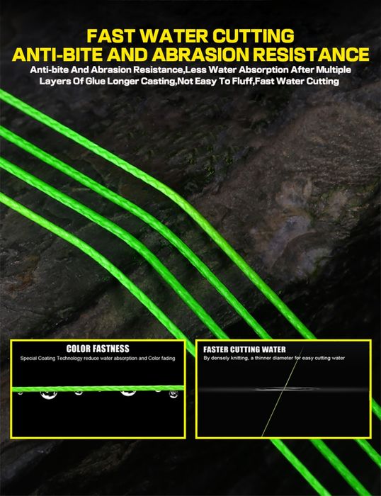 4 нишки / плетено влакно / 0.16 мм / спининг/ мултиколор/ риболов / 30