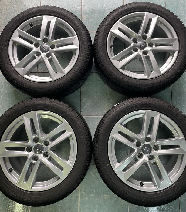 Jante aliaj R17 originale AUDI A4 B8 B9 225/50/17 iarna Dunlop Sport