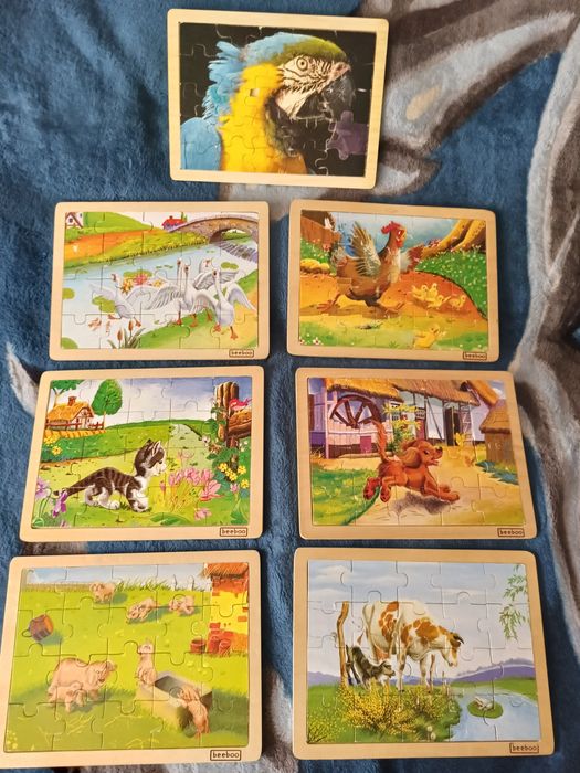 Деревянные пазлы для детей от 3+.