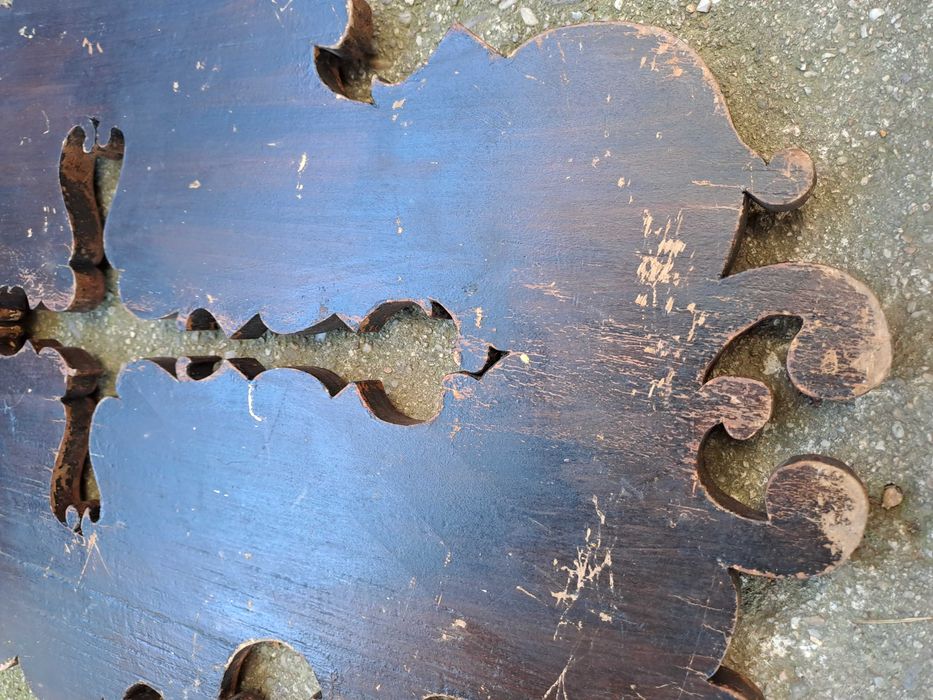 basorelief sculptura lemn cruce veche 61/42 cm cadou