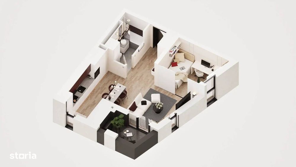 Apartament nou Via Carmina Domus S3,de la dezvoltator avans 5%