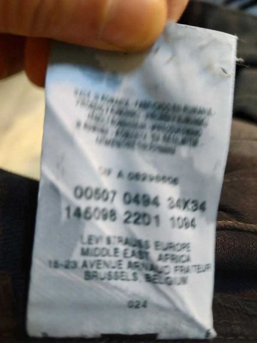 Levi's 501 waxed jeans W34 L34