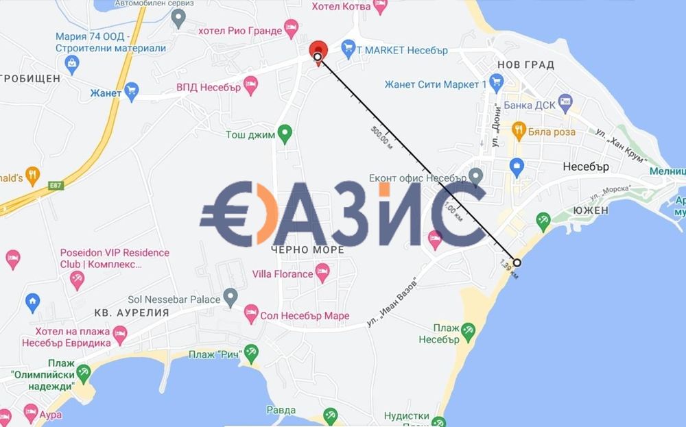 Голямо помещение за офис в кв. Черно Море 1, Несебър, 95.77 кв. м,