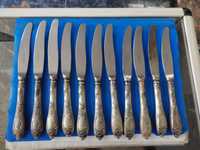 Руски ножове/прибори Нерж с посребрени дръжки