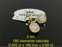 Bijuteria Royal CB : Cercei cu 180 diamante naturale 18K 11,63 grame