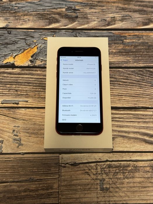 iPhone SE 3rd generation Red - NOU, 128GB, Baterie 100%