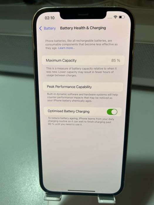 Telefon iPhone 12 Pro Max, White, 128GB, baterie 85%, Face ID