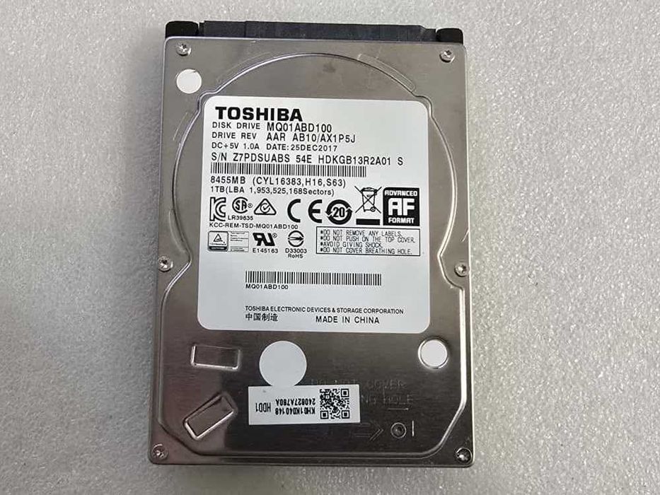 Hard disk laptop Toshiba MQ01ABD100 2,5'' 1TB SATA2 5400RPM 8MB -teste