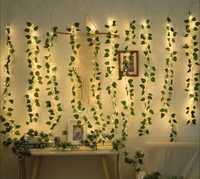 1 buc, 20 Led-uri decorațiuni, frunze verzi, locuintă și curte