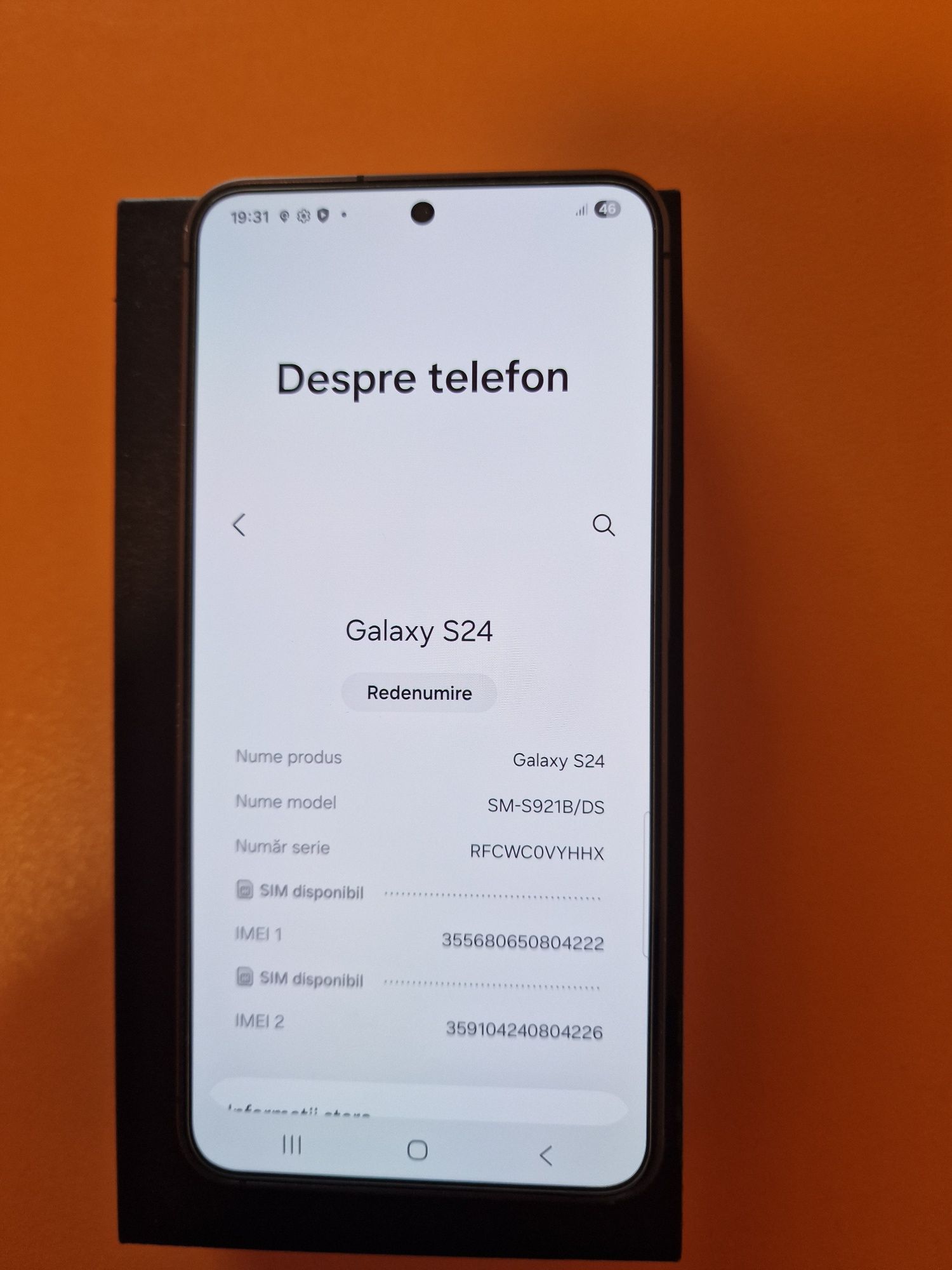 Samsung S24 5G 128gb 8gb ram Black impecabil factura garantie bonus