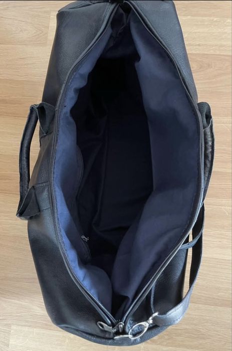Geanta de voiaj/transport/sala din piele naturala negru