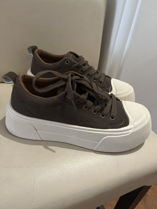 Кафеви гуменки, Adidas Gazelle, ест. Кожа обувки