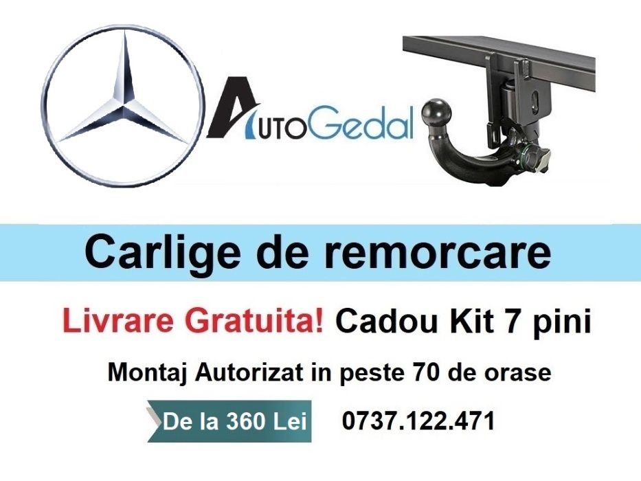 Carlig Remorcare MERCEDES Vito - Omologat RAR si EU - 5 ani Garantie