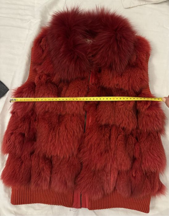 Vesta din blana naturala de vulpe S-M