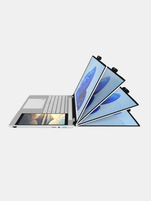 Noutbuk yangi 15,6 dyuym, Dual Screen 7.0 "sensorli", DDR4 SSD 256 GB