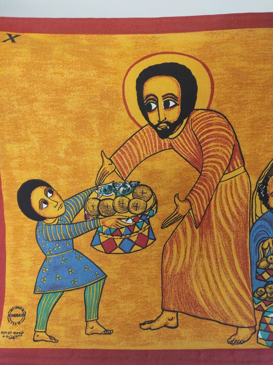 Paretar „Pânză pentru foame de post"  Alemayehu Bizuneh 87x66 cm