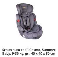 Scaun Auto copii Cosmo,Summer-Baby,gri.9 luni-12ani.9-36kg,45-40-80cm.