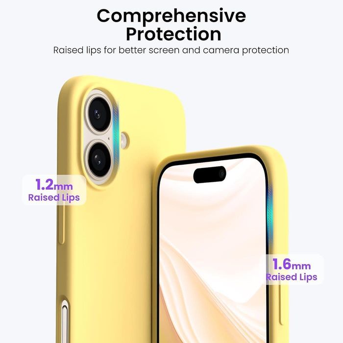 Матов силиконов кейс за apple iphone 17 - жълт