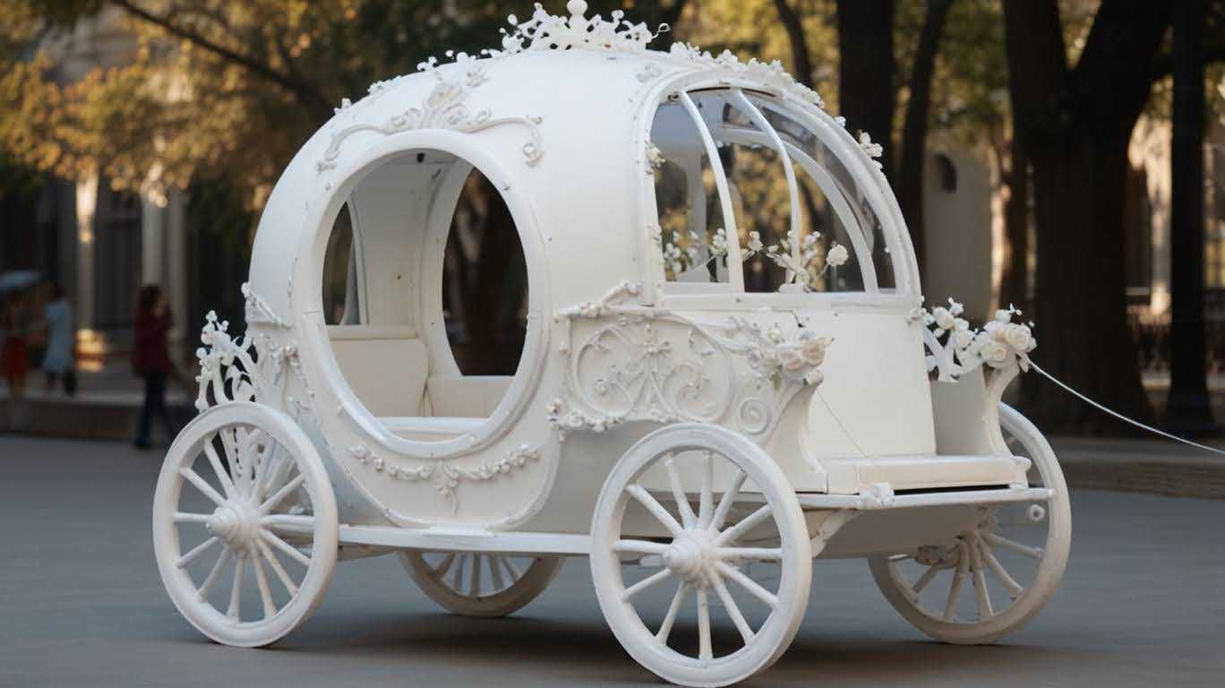 Caleasca Cinderela decor nunta de vis concept si realizare