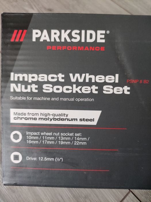 Trusa Set tubulare impact 1/2 Parkside Performance