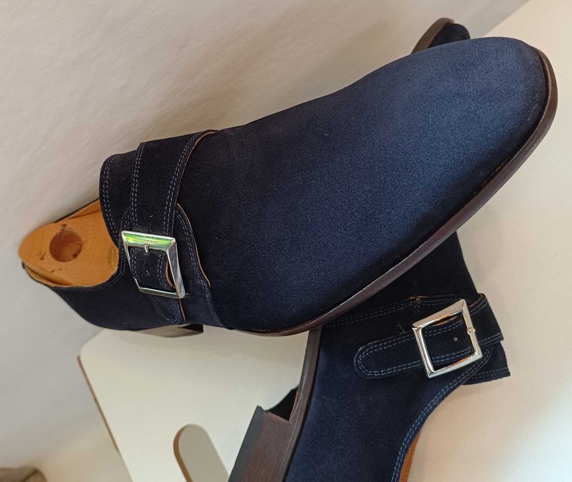 Pantofi de lux 45 45.5 46 monk GREVE NOI lucrati manual piele naturala