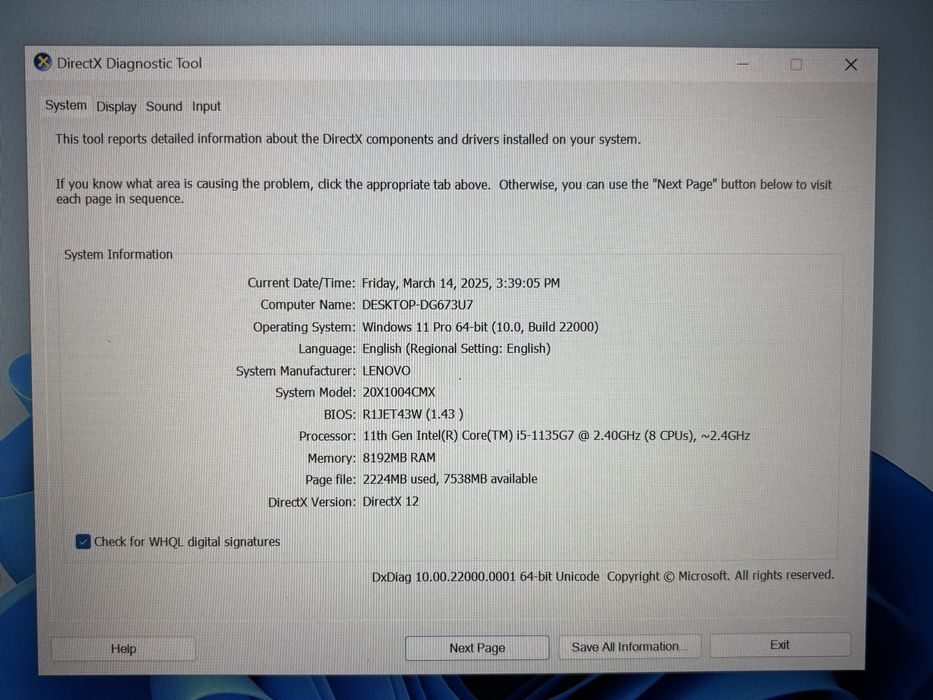 MDM vinde: Laptop Lenovo Thinkpad L14 Gen 2, i5 Gen 11.