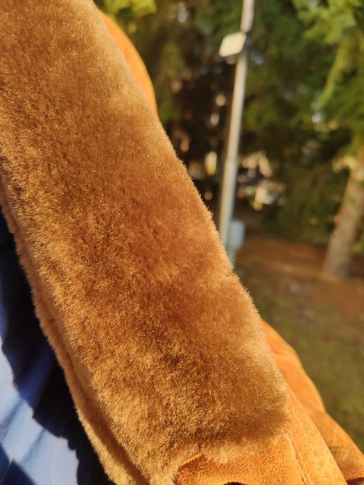 Cojoc barbat piele / blana naturala miel XL -52 NOU Maro Shearling