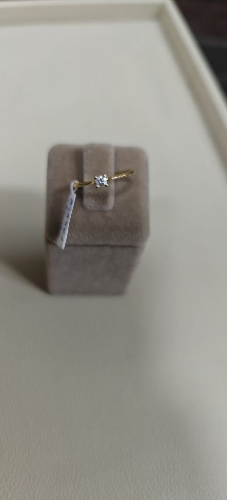 Inel logodna aur 18k 1.86gr diamant natural 0.13ct (r)