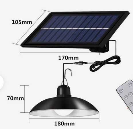 Bec retro cu panou solar si telecomanda NOU