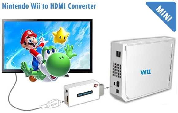 Wii to HDMI convertor - full HD 1080p/adaptor Wii to HDMI - produs nou